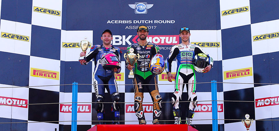 Il podio della WSSP ad Assen