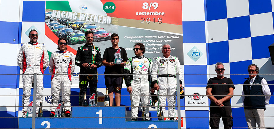 Podio di gara 1 della GT Cup