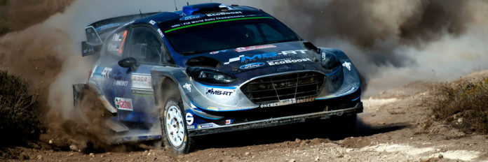 Ott Tanak porta sul gradino più alto del podio la Ford Fiesta Wrc