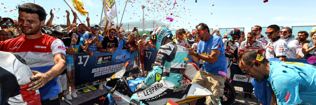 Ecco l'arrivo vittorioso di Stefano Nepa che dominato la Moto3