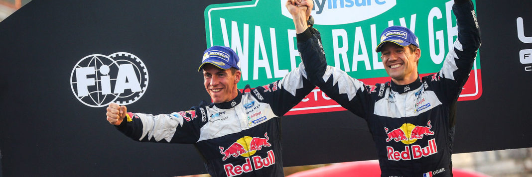 WRC-Rally-del-Galles-Ogier Sebastien Ogier e Julien Ingrassia conquistano il quinto alloro consecutivo nel WRC