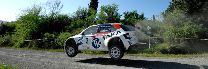 Giacomo Costenaro e Justin Bardini sulla Skoda Fabia R5 si aggiudicano il Liburna Terra
