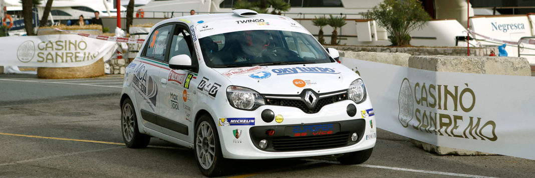 Alberto Paris e Sonia Benellini svettano nel Trofeo Twingo R1 Top al 65° Rally di Sanremo