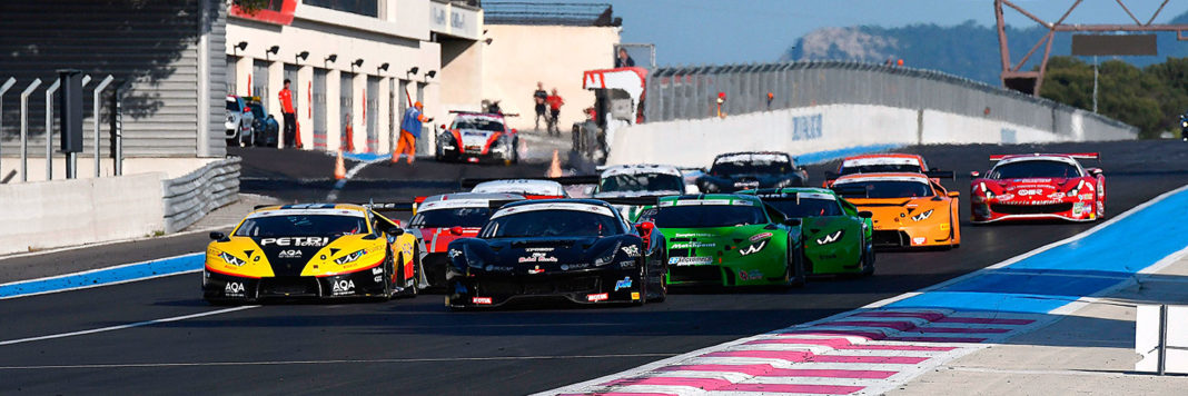 La partenza di gara 1 del Campionato Italiano GT 2018 al Paul Ricard di Le Castellet
