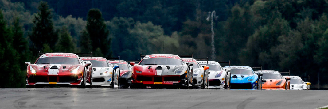 Lo start del Ferrari Challenge Europa Trofeo Pirelli a Brno