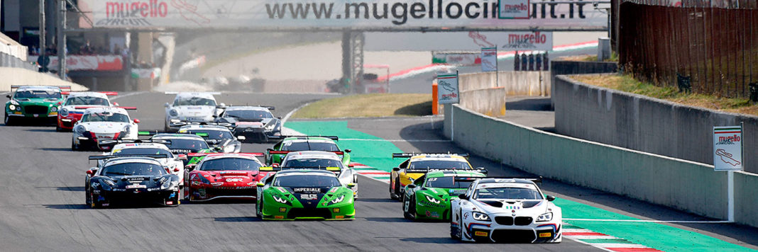 Lo start di gara 1 del Campionato Italiano GT al Mugello