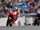 MotoGP, ad Aragon gli applausi sono per Marquez L'arrivo di Marc Marquez che ha la meglio per pochi metri su Andrea Dovizioso (Foto Cavalleri-Betti)