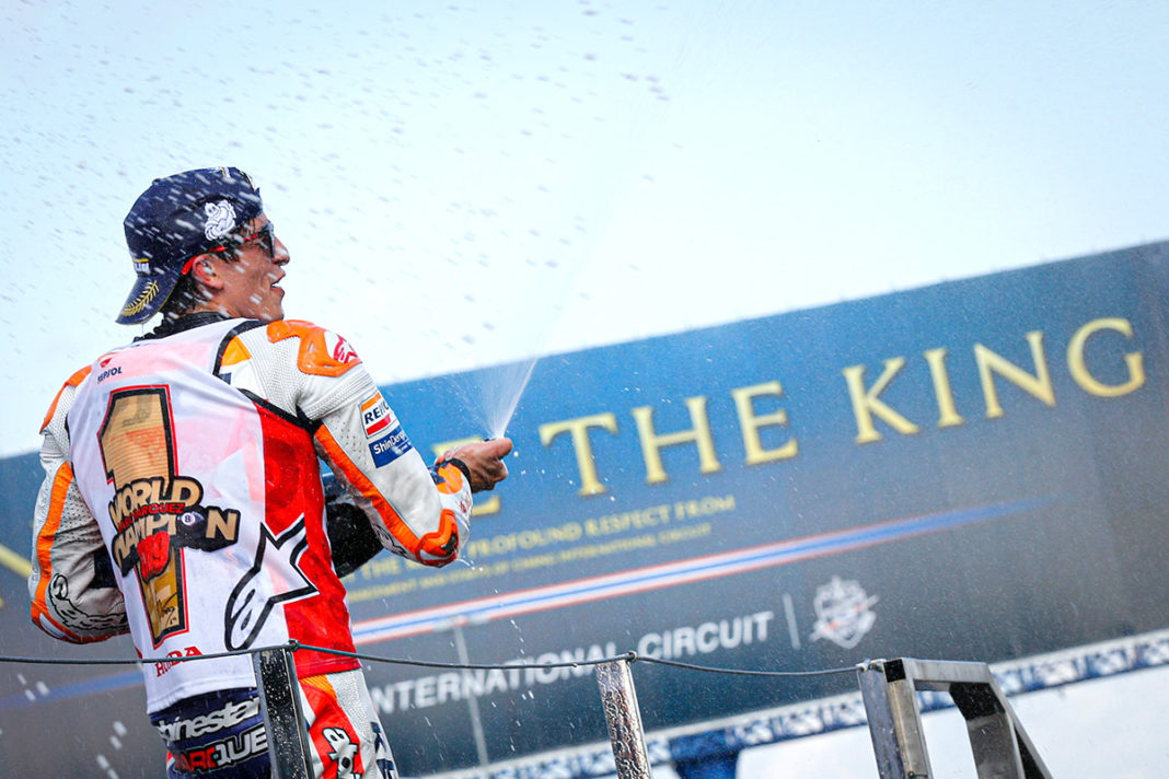 MotoGP-2019-Thailandia-Marquez Marc Marquez al Gran Premio della Thailandia di MotoGP conquista il suo ottavo titolo mondiale, quarto consecutivo